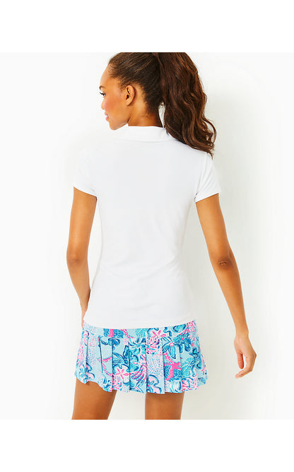 FRIDA POLO UPF 50+, RESORT WHITE GONE SHELLIN EMBROIDERY