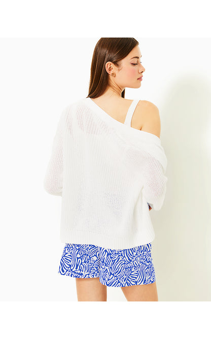 BRISTOW CARDIGAN, RESORT WHITE