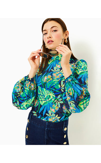 WITAKER SILK TOP, MULTI THE HOTTEST SPOT