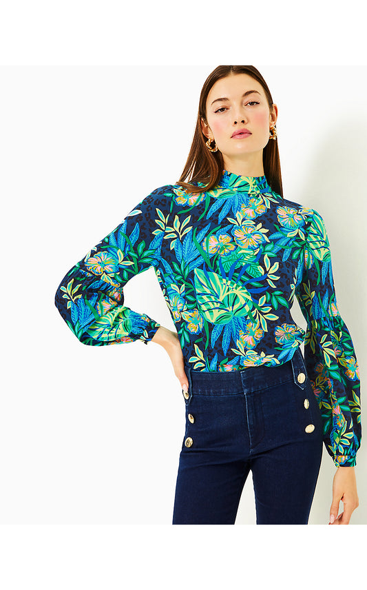 WITAKER SILK TOP, MULTI THE HOTTEST SPOT