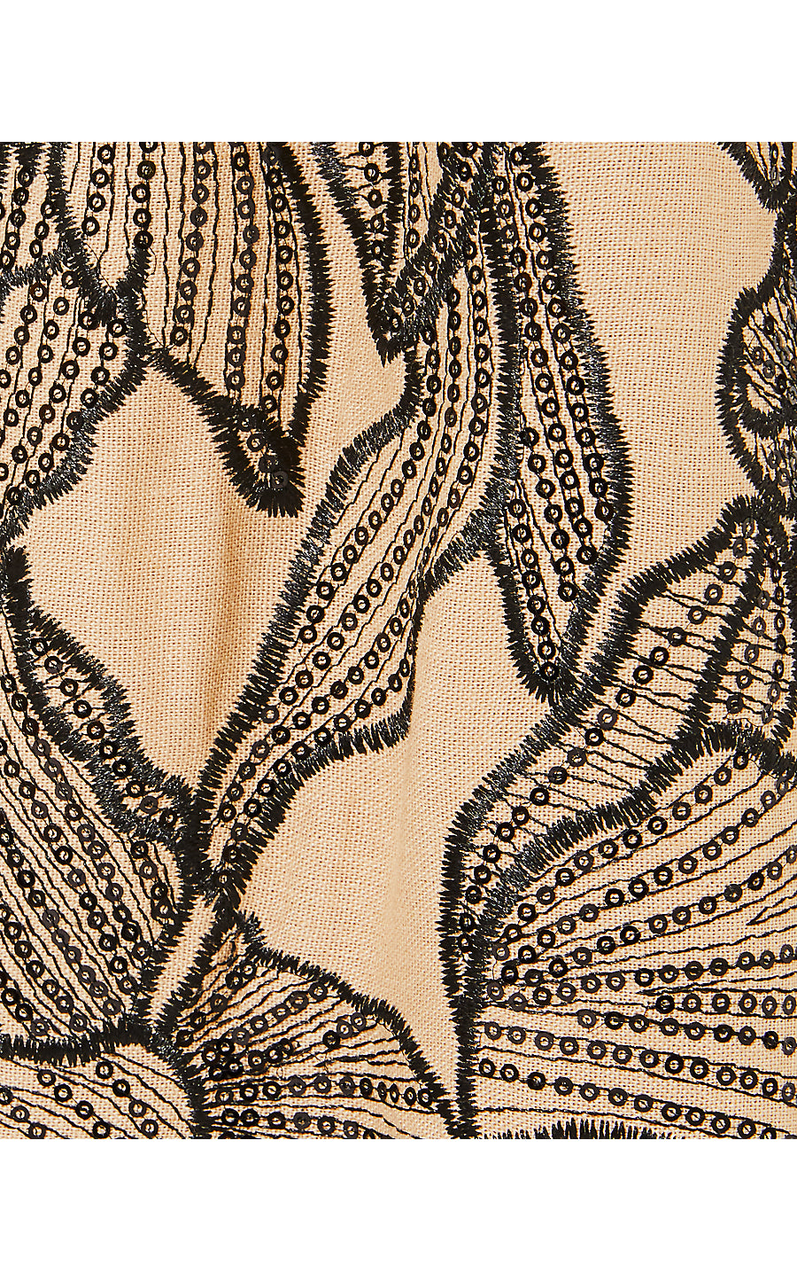 LINORA MAXI DRESS, WICKER TAN EMBROIDERED SEQUIN EXPLODED FLORA
