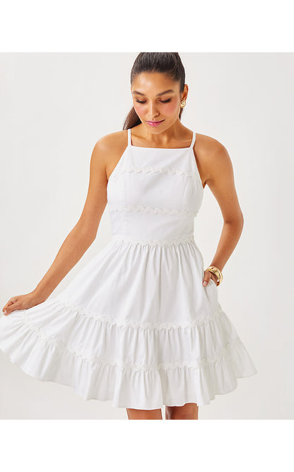 ANGELYNN STRETCH DRESS, RESORT WHITE