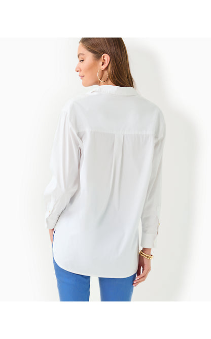 THE RELAXED LILLY SHIRT, RESORT WHITE
