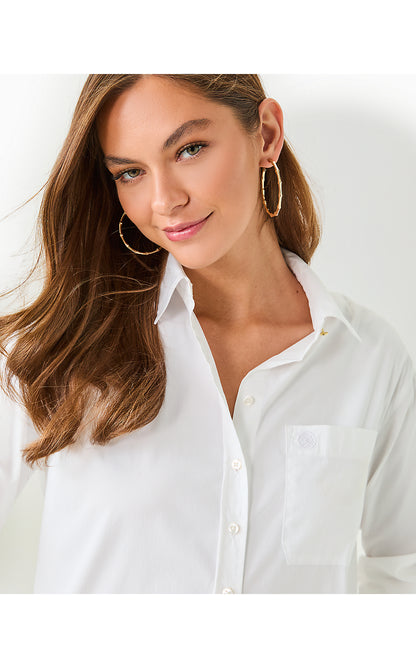 THE RELAXED LILLY SHIRT, RESORT WHITE