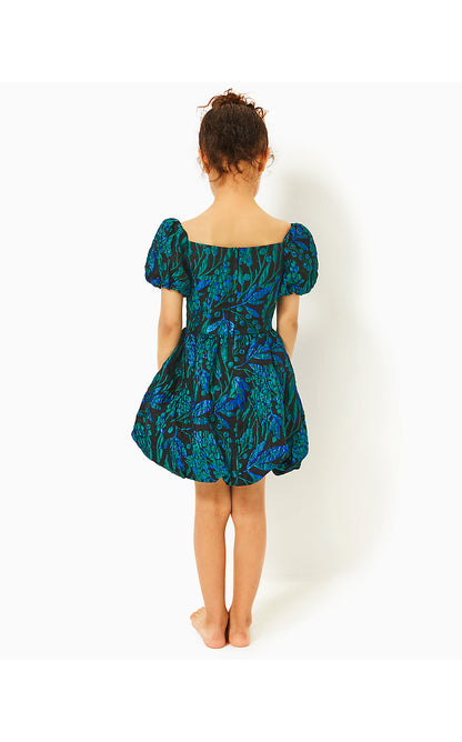 KOJI DRESS, DEEP LAGOON BERRY WILD METALLIC BROCADE