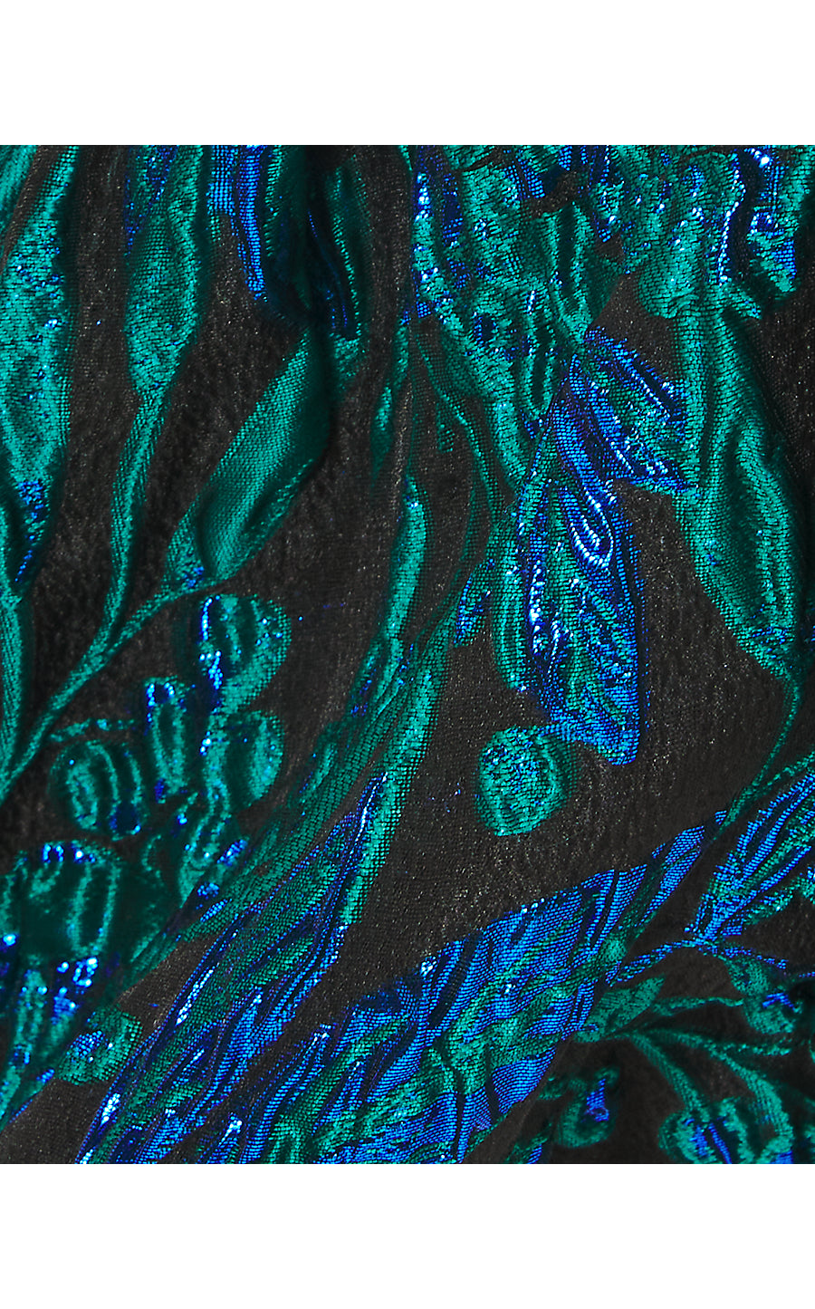 KOJI DRESS, DEEP LAGOON BERRY WILD METALLIC BROCADE