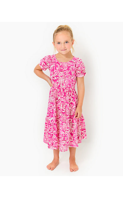 DEAN MIDI DRESS, PASSION FRUIT PINK ABSOLUTELY FLAMAZING