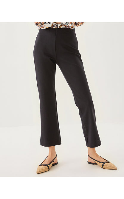 CHRISTABEL PONTE CROP FLARE PANT, NOIR