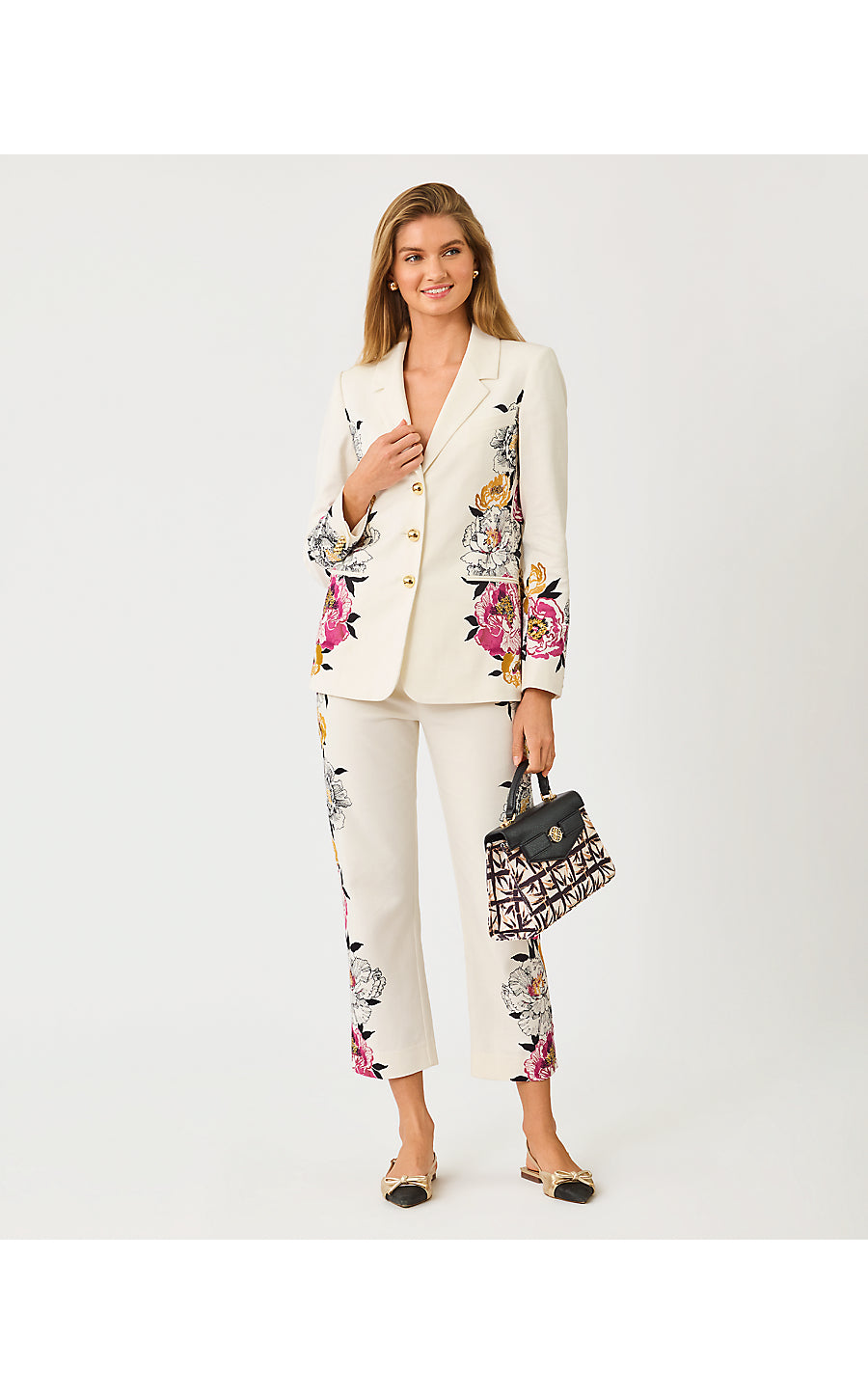 AMRYN BLAZER, COCONUT PEONY PERFECTION ENGINEERED BLAZER