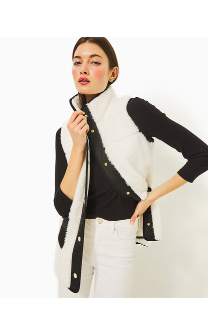 GRAYCELE SHERPA VEST, COCONUT