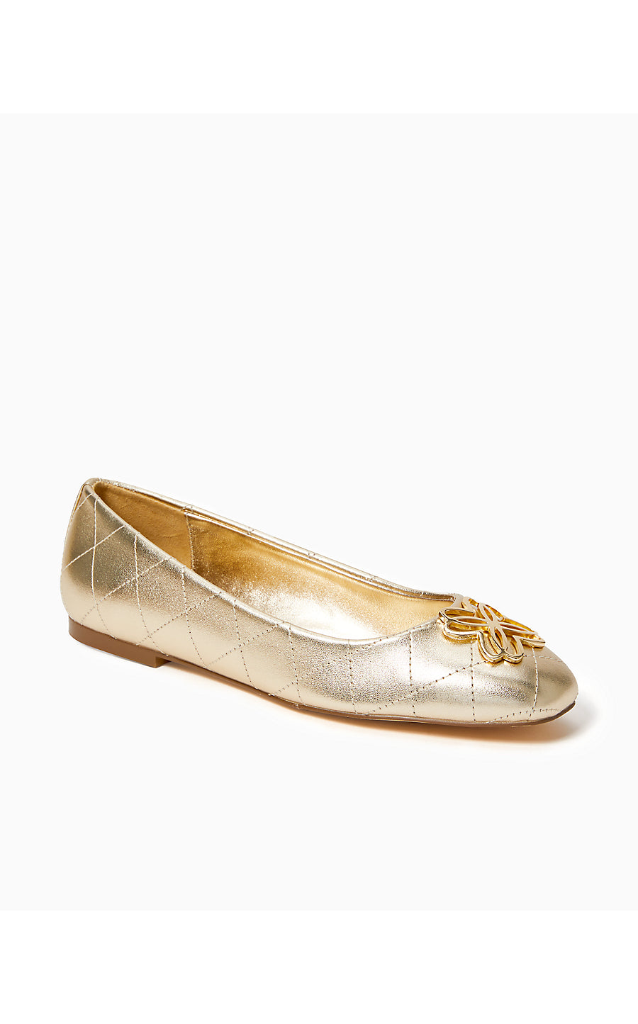 PATINA BALLET FLAT, GOLD METALLIC