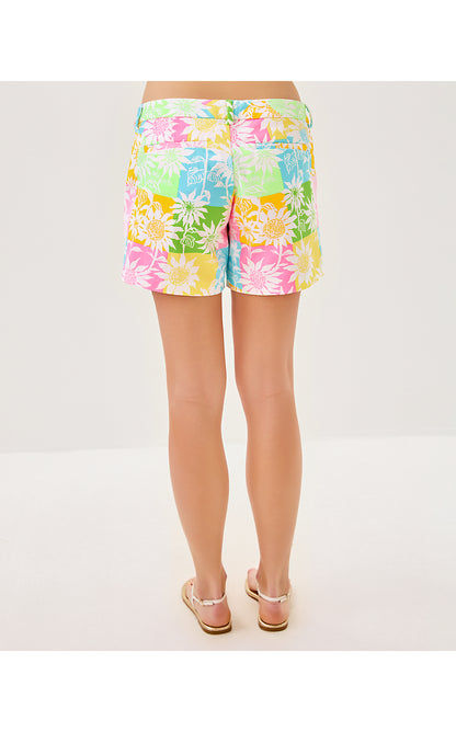 CALLAHAN STRETCH SHORT, MULTI VIA SUNNY SUNFLOWERS