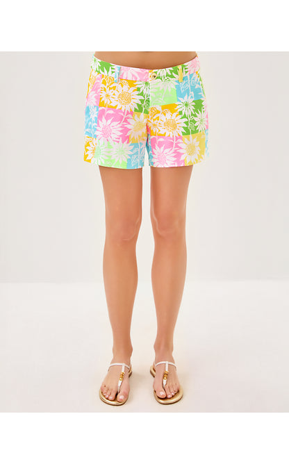 CALLAHAN STRETCH SHORT, MULTI VIA SUNNY SUNFLOWERS