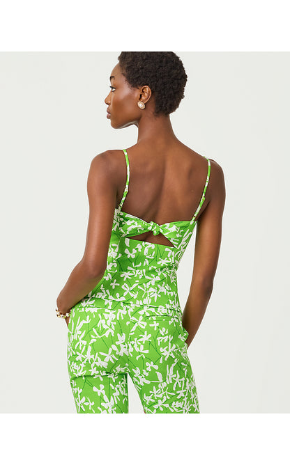 SHELLI STRETCH TOP, CROCODILE GREEN LIZA