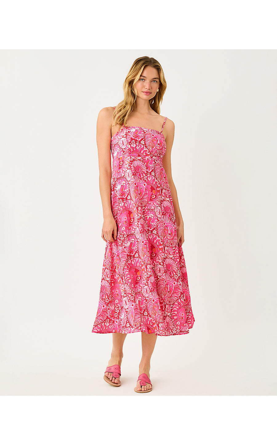 JORGIAN LINEN MIDI DRESS, PARADISE PUNCH JIMS STUFF