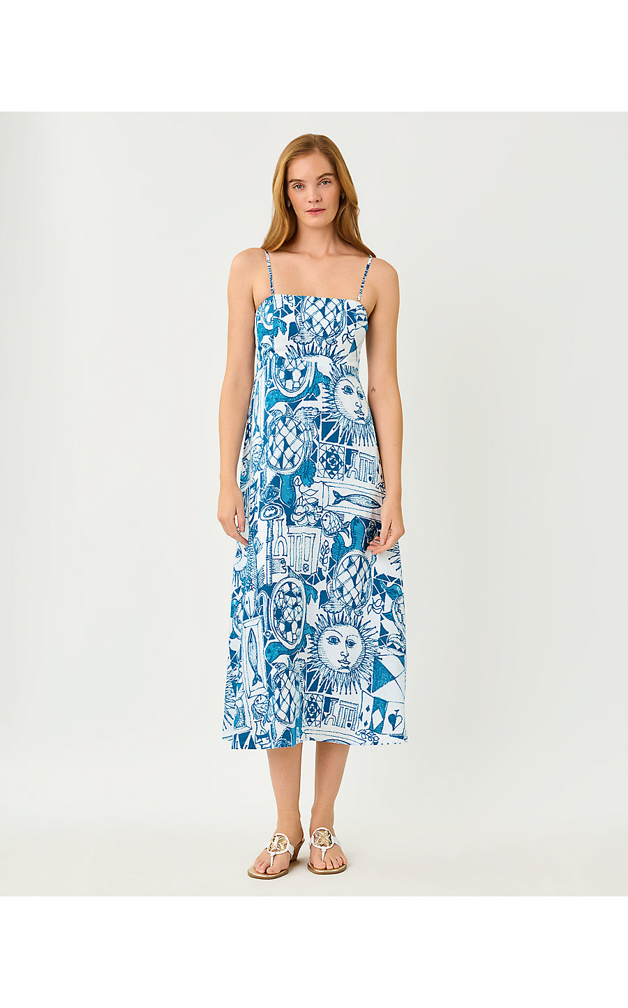 JORGIAN LINEN MIDI DRESS, RESORT WHITE OVERSIZED HARLILLYQUIN