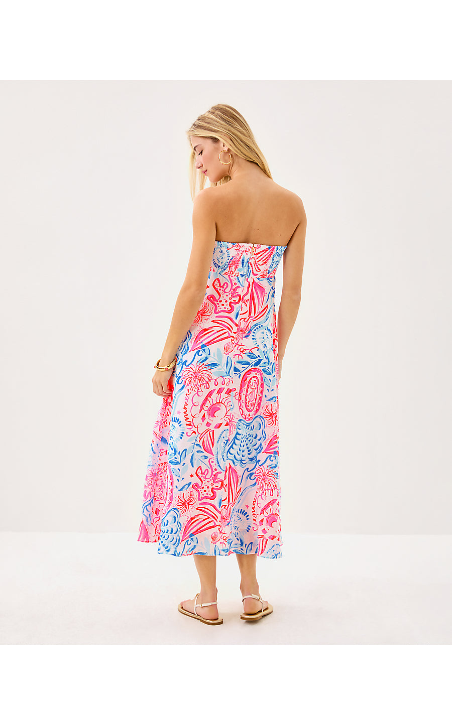 JORGIAN LINEN MIDI DRESS, RESORT WHITE SUN SEA SAND