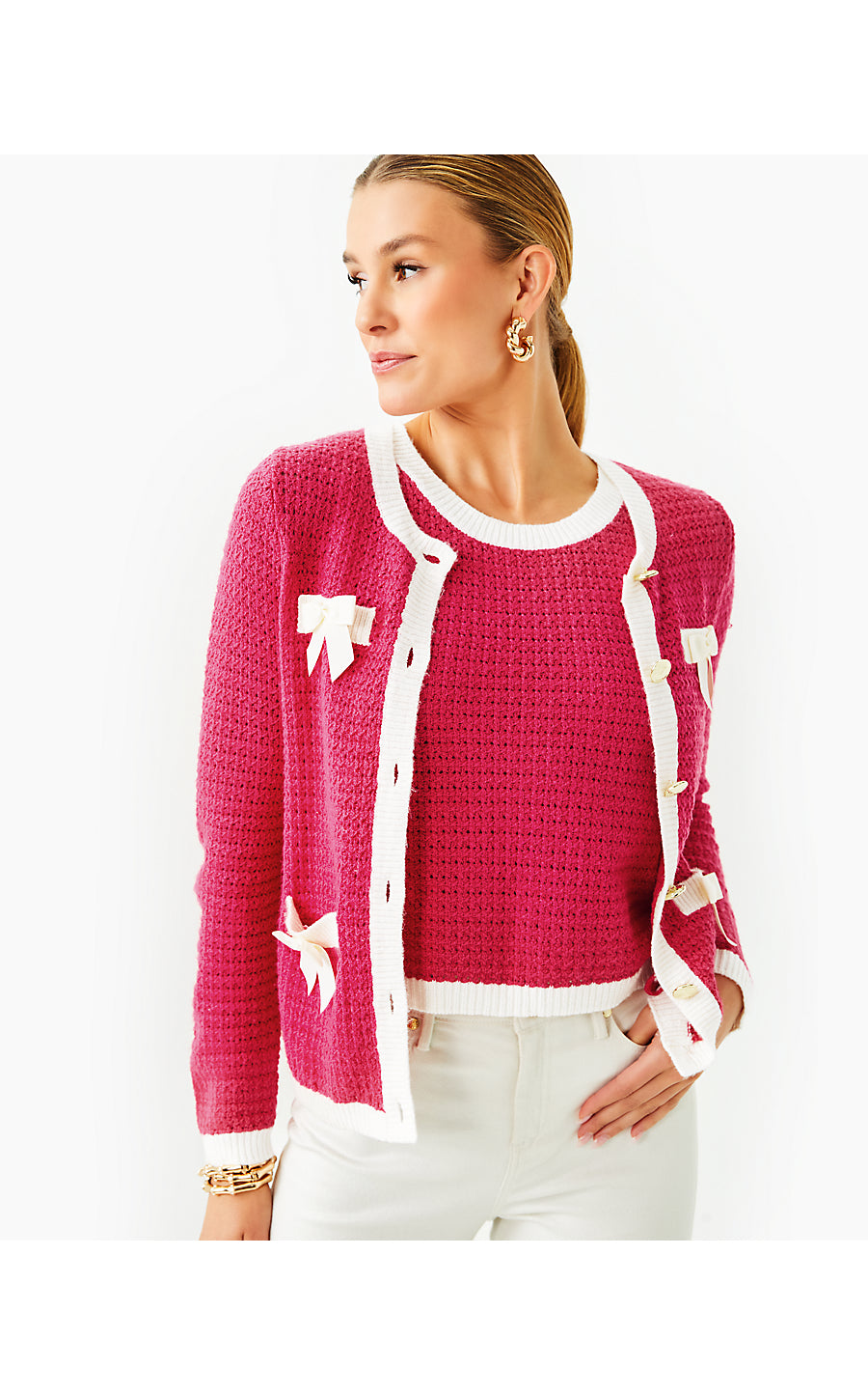 VALORIA SWEATER SET, RASPBERRY ROUGE