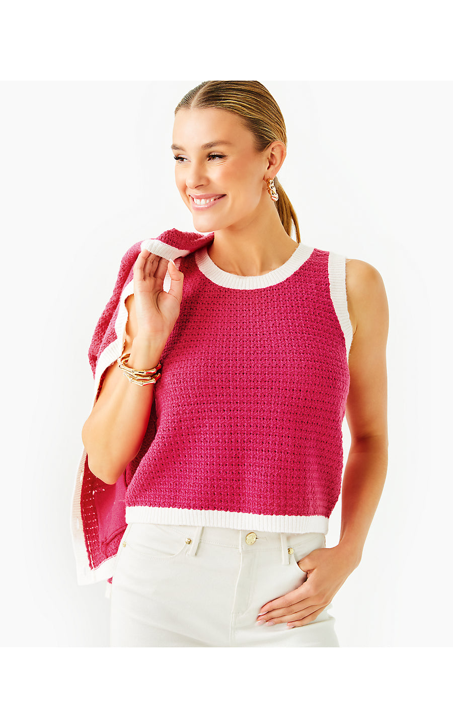 VALORIA SWEATER SET, RASPBERRY ROUGE