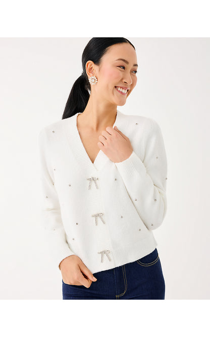 ELLORIE SWEATER, COCONUT PARADISE RHINESTONES