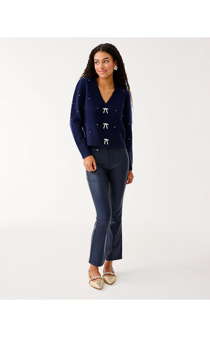 ELLORIE SWEATER, TRUE NAVY PARADISE RHINESTONES
