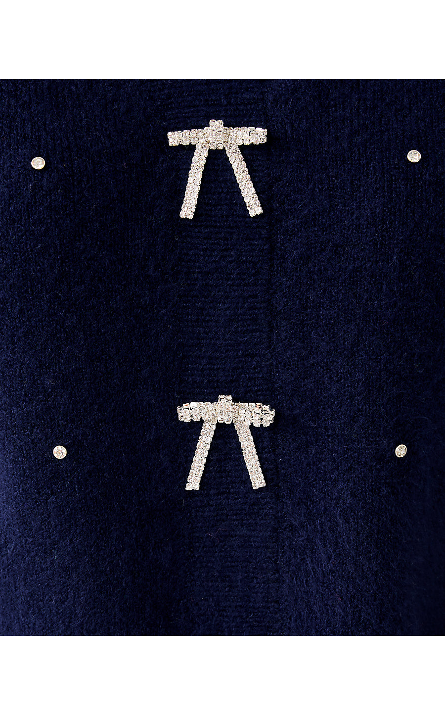 ELLORIE SWEATER, TRUE NAVY PARADISE RHINESTONES