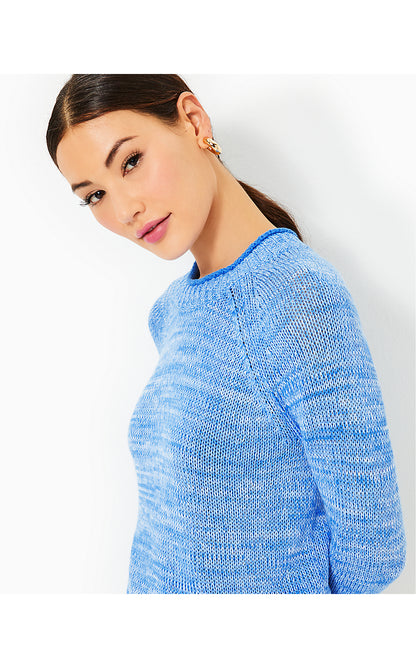 DEBA SWEATER, BLUE STREAM MARL