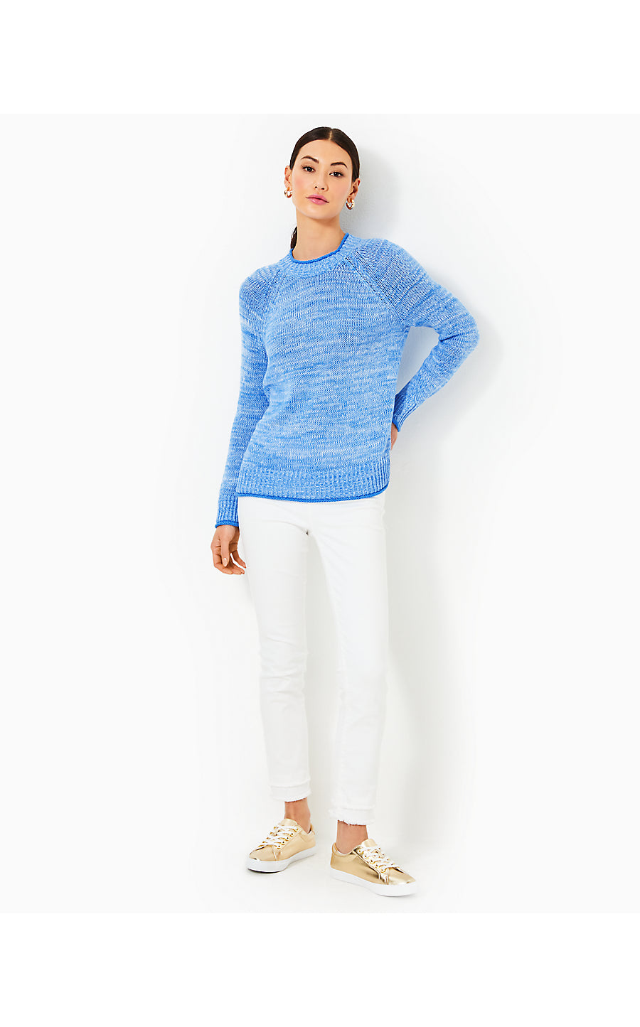 DEBA SWEATER, BLUE STREAM MARL