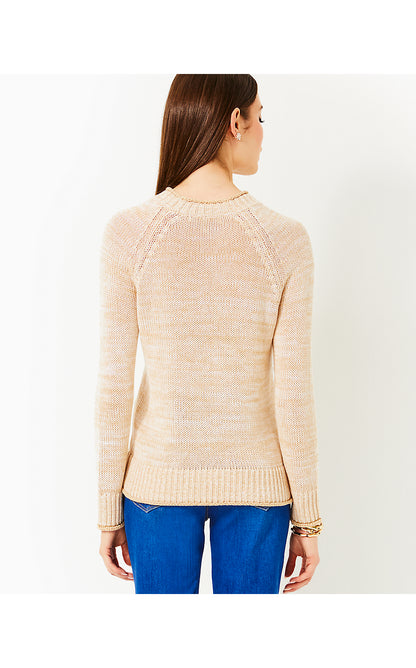 DEBA SWEATER, WICKER TAN MARL