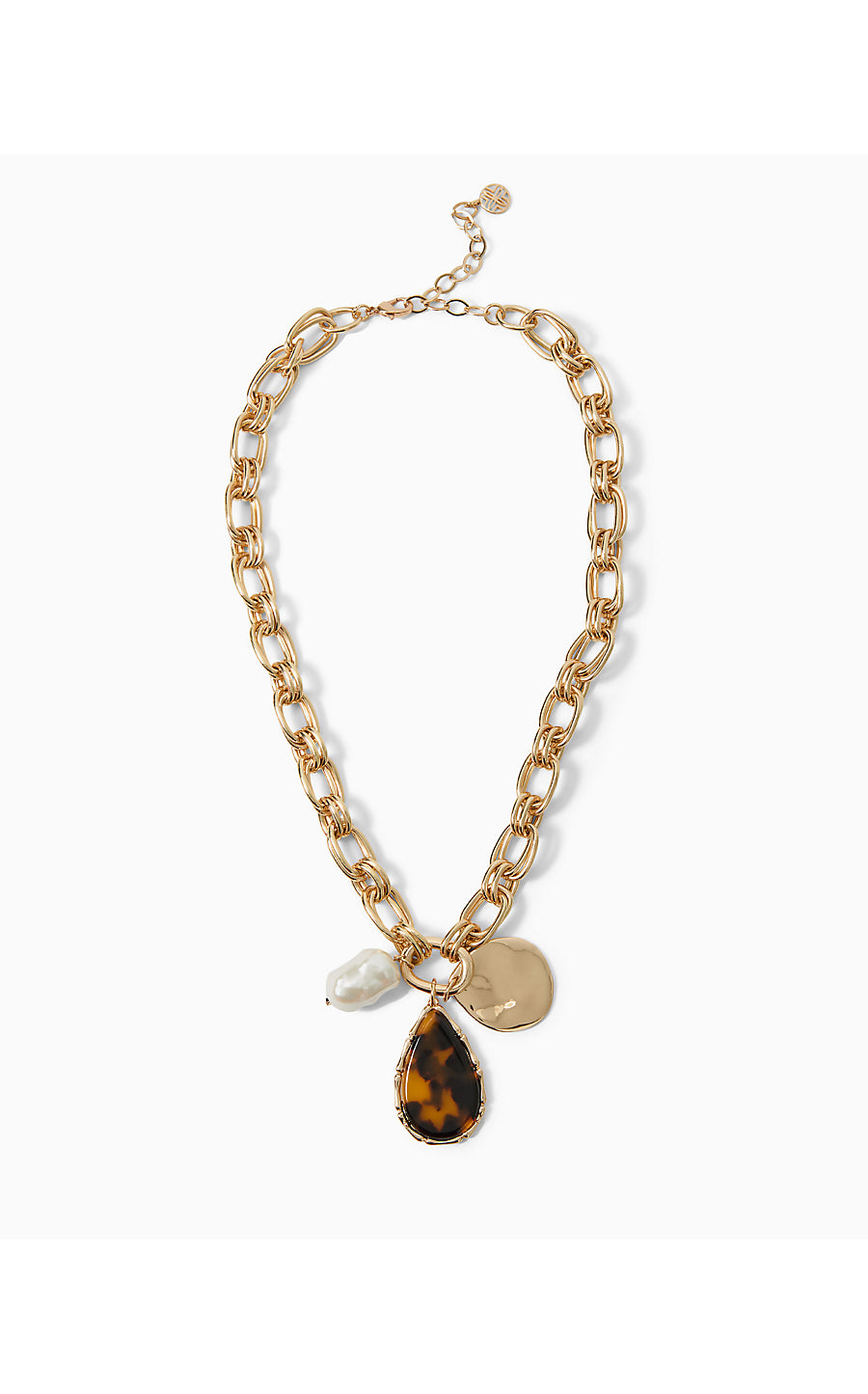 SAFARI PARTY NECKLACE, BROWN TORTOISE