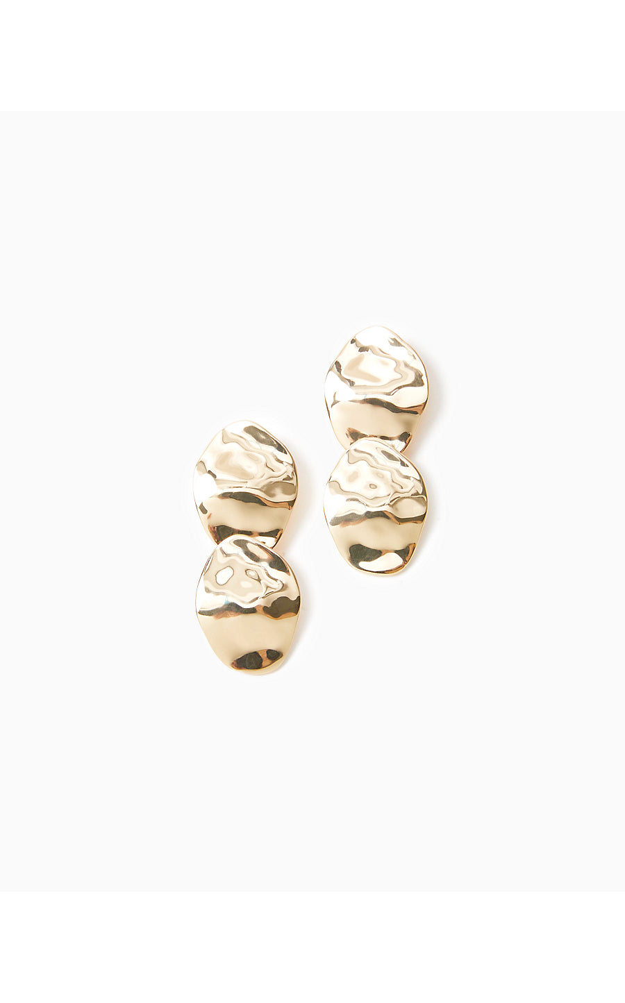 DILLY DALLY EARRINGS, GOLD METALLIC