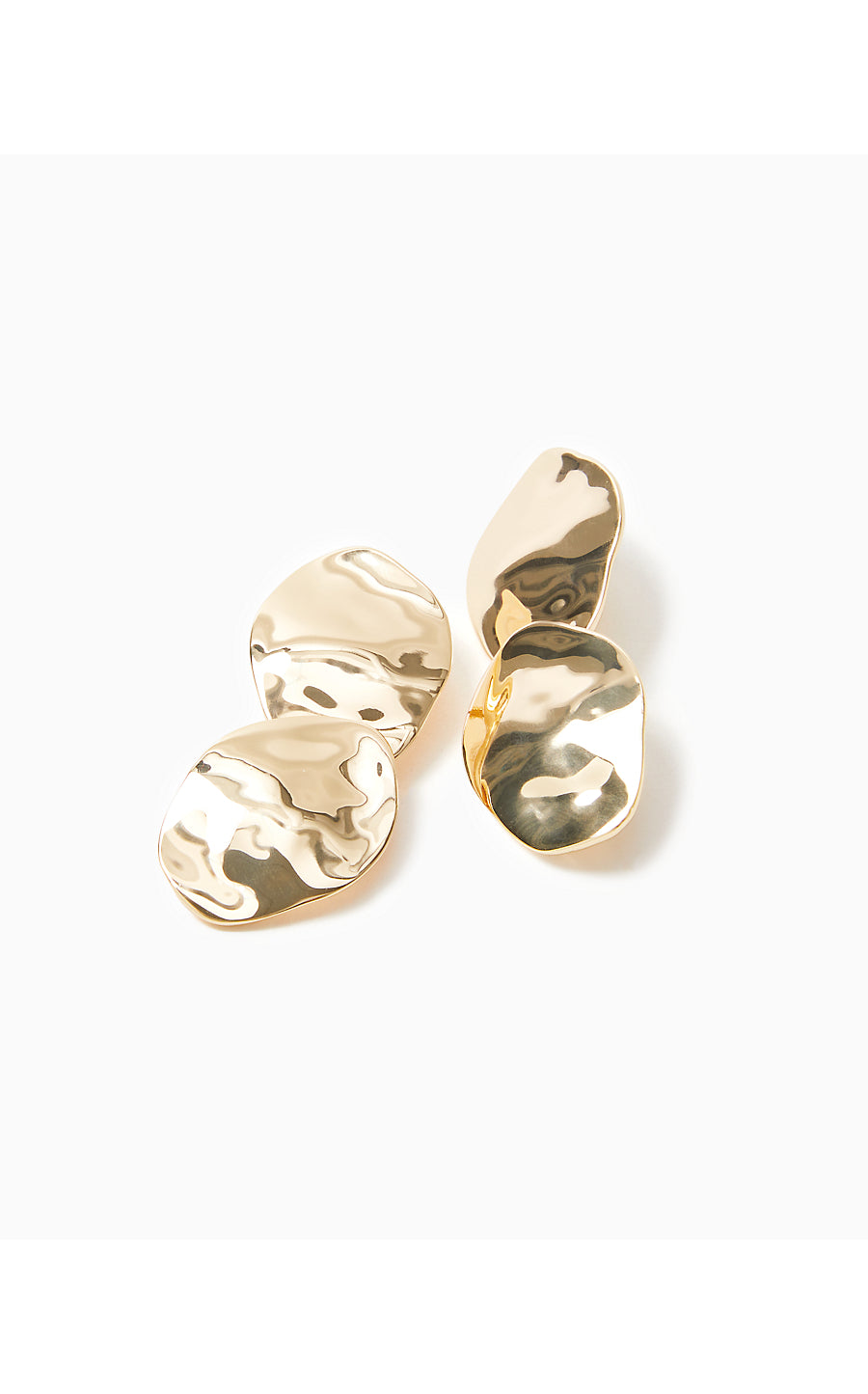 DILLY DALLY EARRINGS, GOLD METALLIC