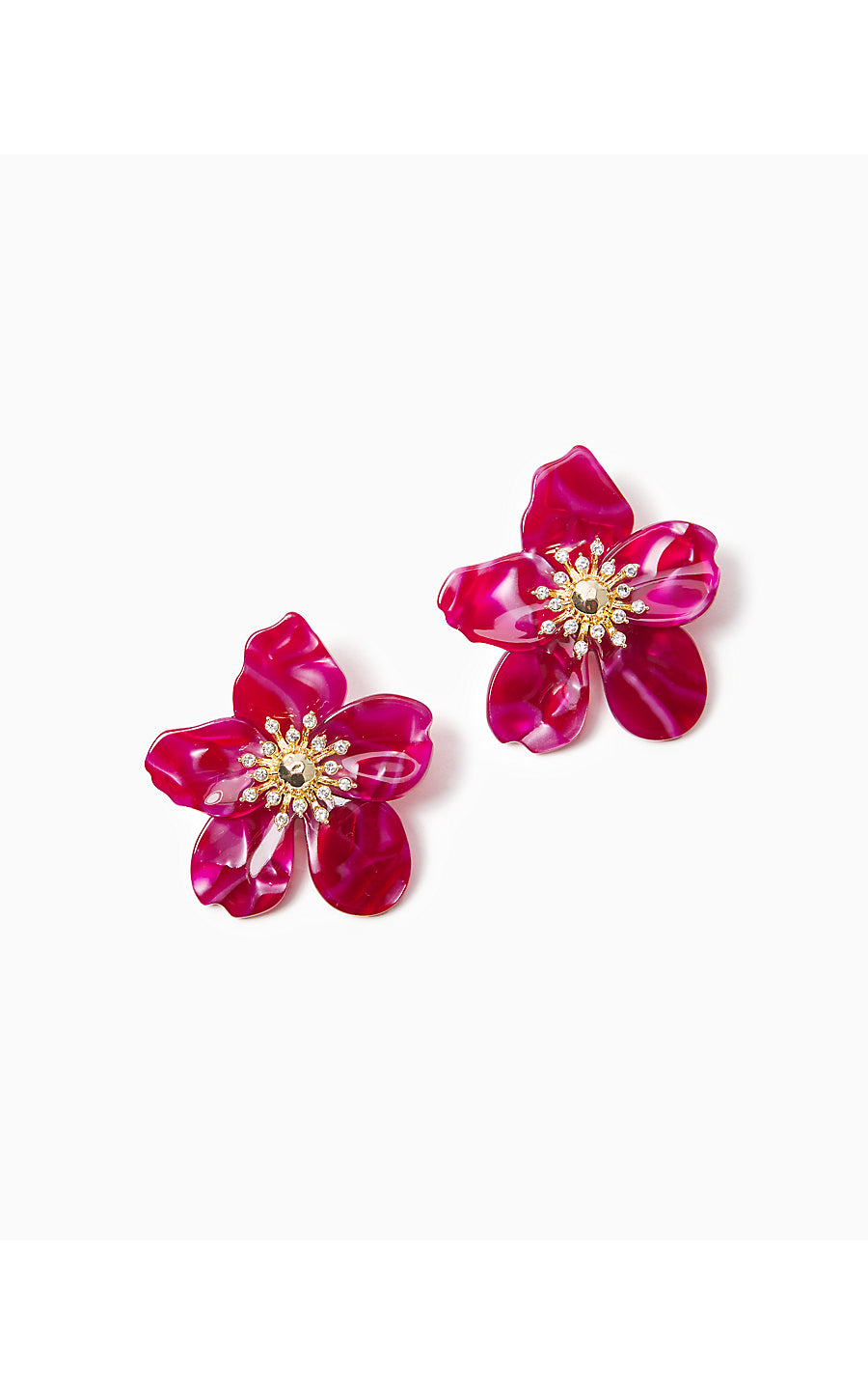 OVERSIZED ORCHID EARRINGS, MYSTIQUE PINK