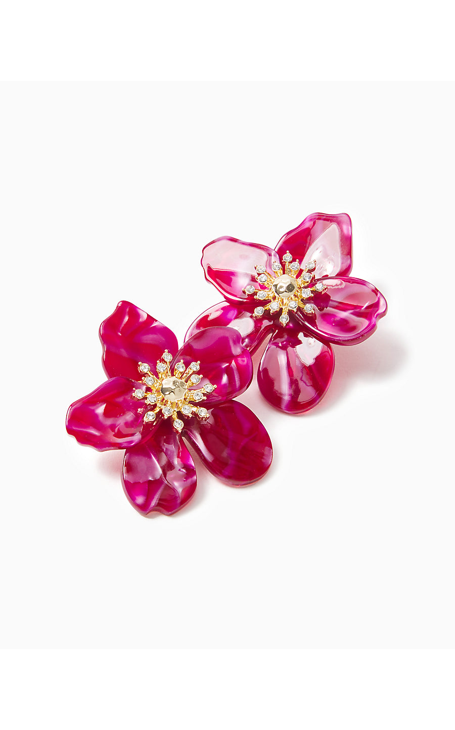 OVERSIZED ORCHID EARRINGS, MYSTIQUE PINK