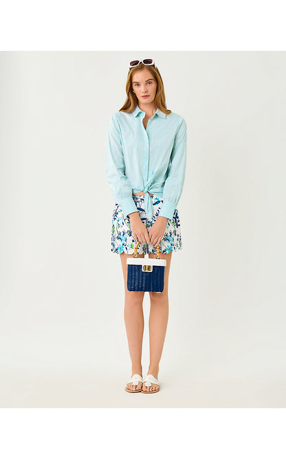 THE TIE LILLY SHIRT, CAPRI BLUE SHADOW SHIRTING STRIPE