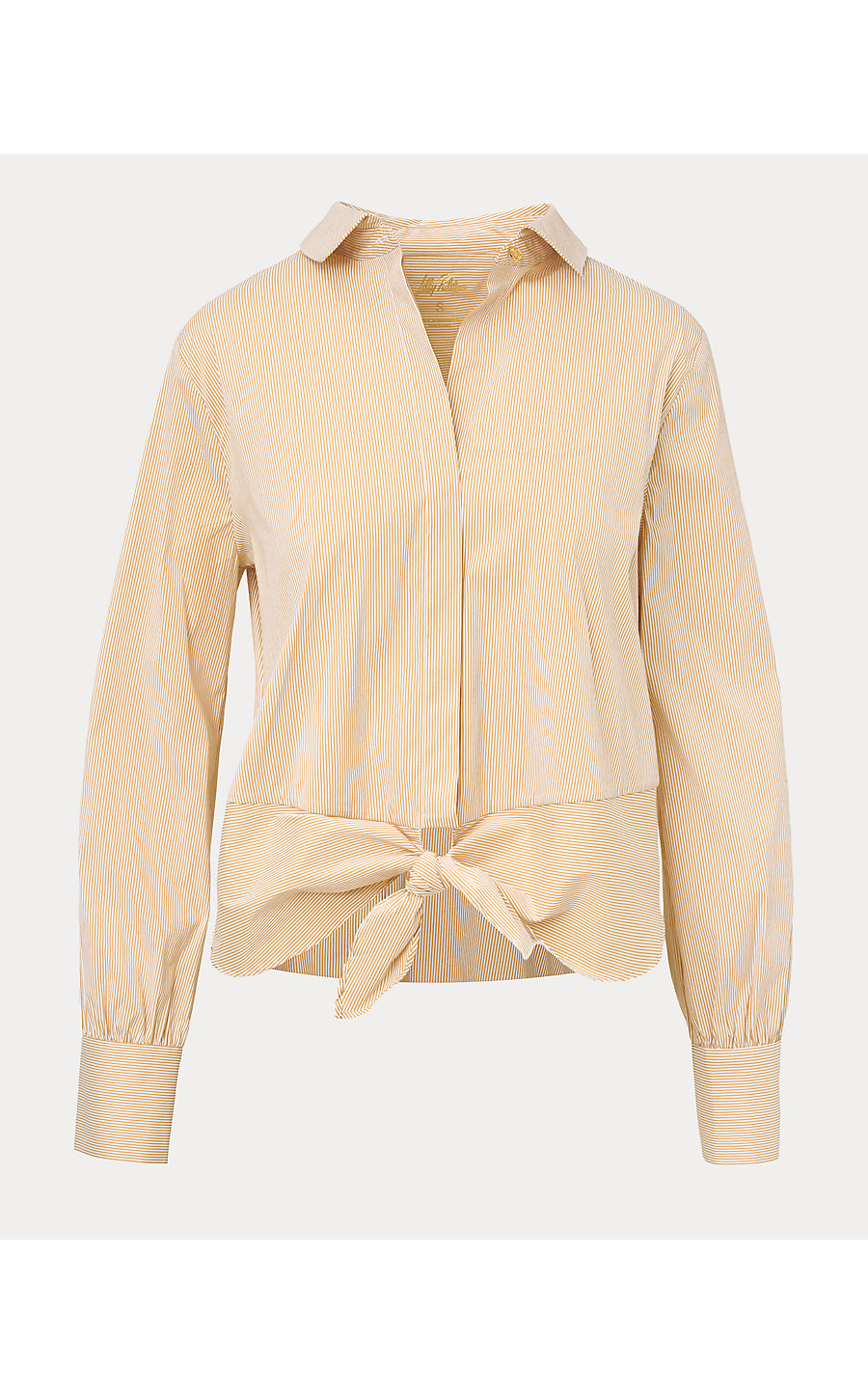THE TIE LILLY SHIRT, ICED LATTE MIRROR SHIRTING STRIPE