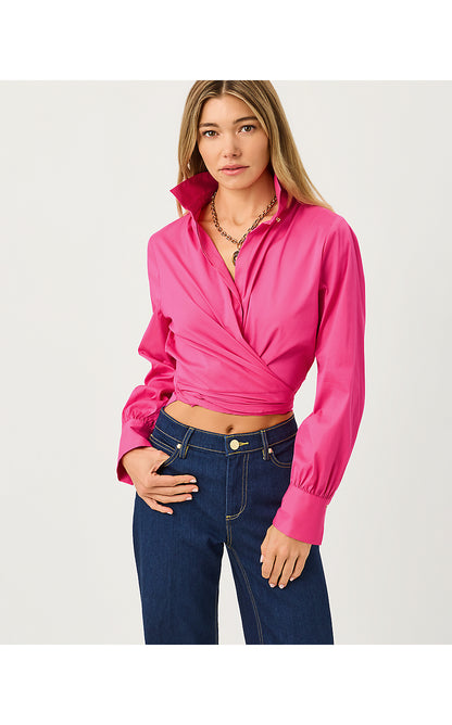 THE TIE LILLY SHIRT, PINK ASTER