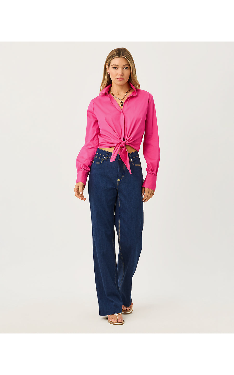THE TIE LILLY SHIRT, PINK ASTER