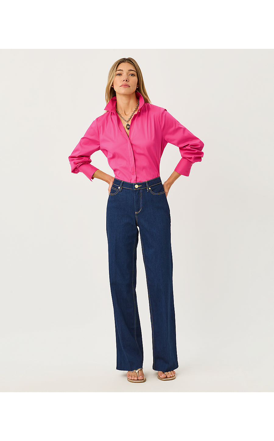 THE TIE LILLY SHIRT, PINK ASTER