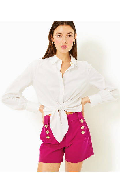THE TIE LILLY SHIRT, RESORT WHITE