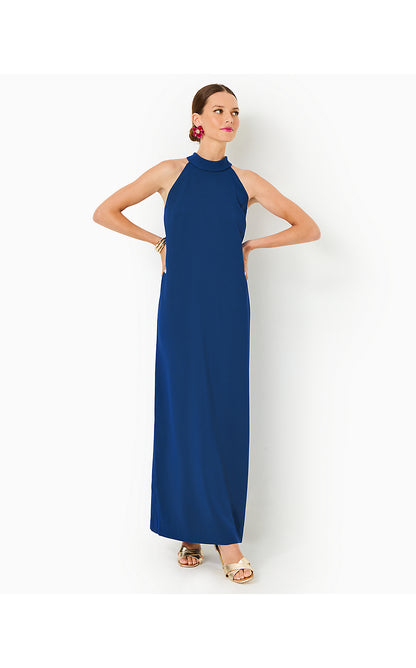 ALARIC MAXI DRESS, BLUE MED