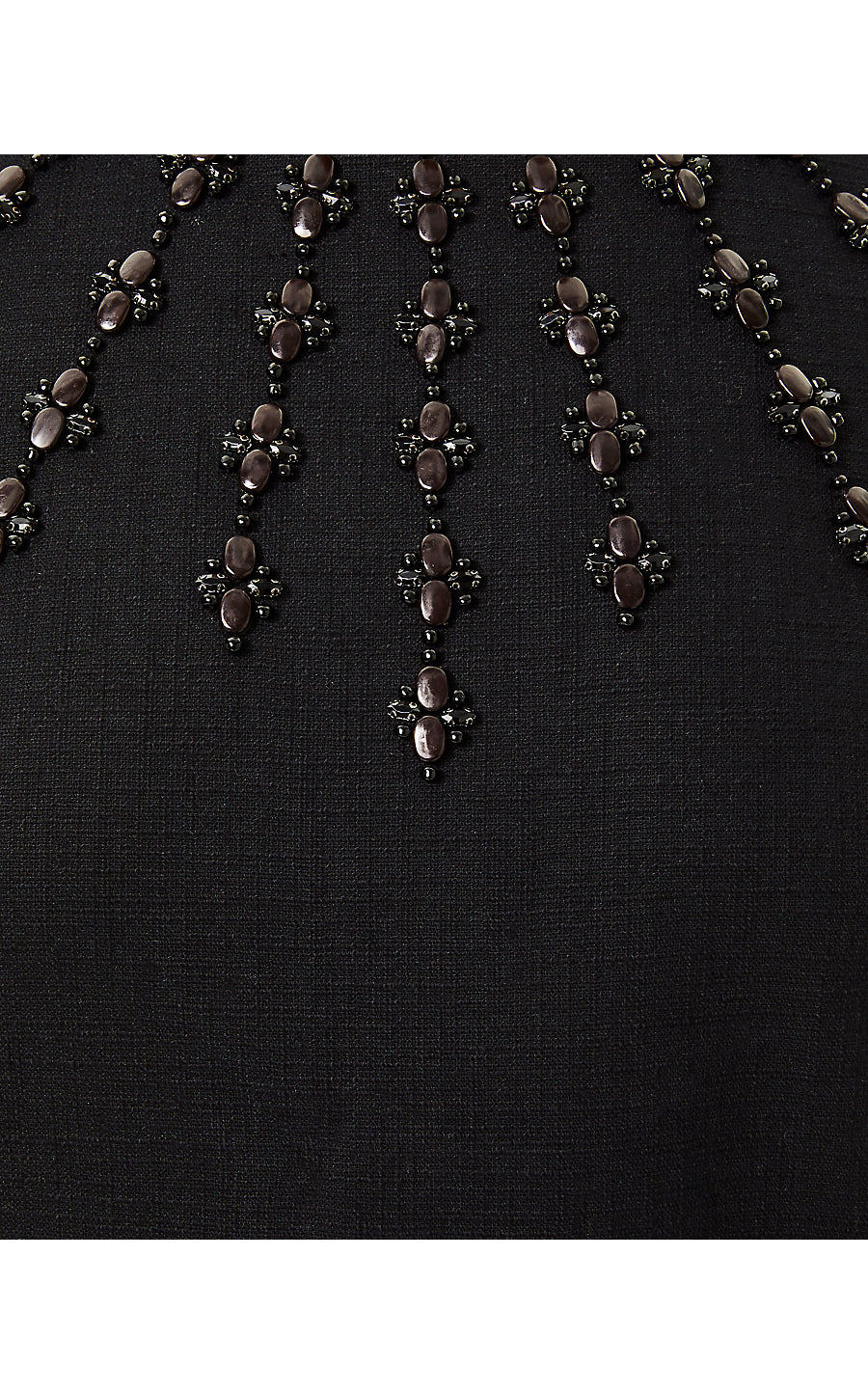 EDITA EMBELLISHED STRETCH SHIFT DRESS, NOIR
