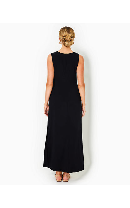 BRYSON SLEEVELESS MAXI DRESS, NOIR