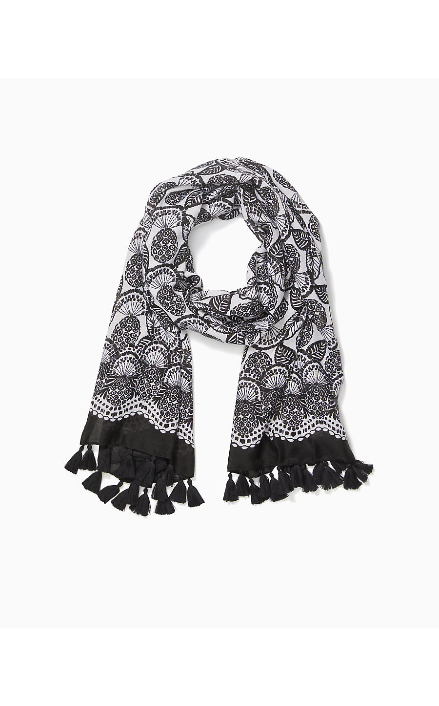 GWP RESORT SCARF, COCONUT PINEAPPLE PRINCESS ENGINEERED SCARF