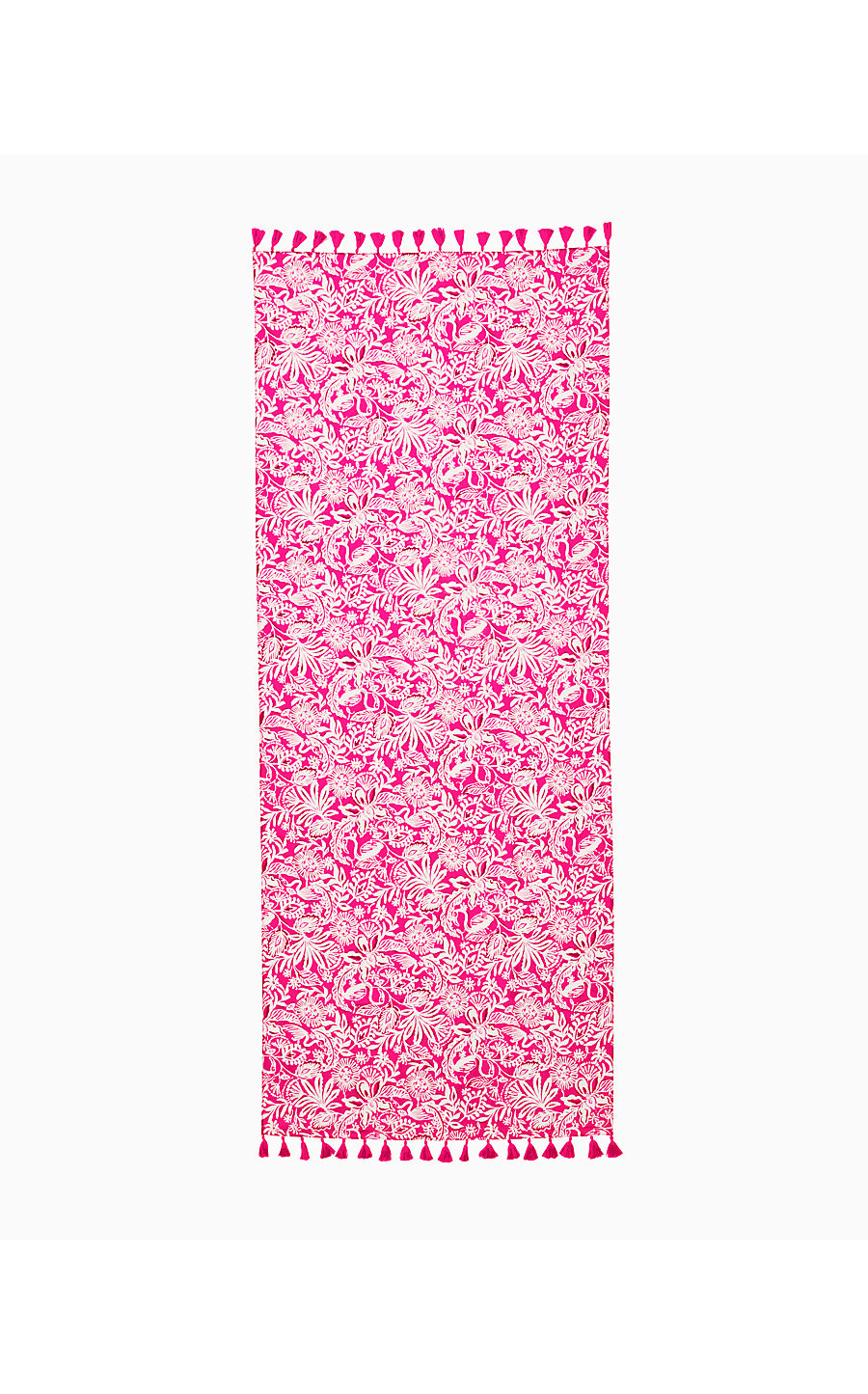 GWP RESORT SCARF, PASSION FRUIT PINK ABSOLUTELY FLAMAZING ENGINEERED SCARF