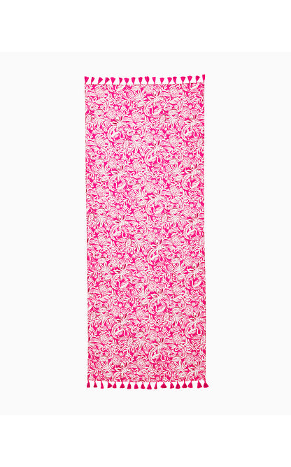 GWP RESORT SCARF, PASSION FRUIT PINK ABSOLUTELY FLAMAZING ENGINEERED SCARF