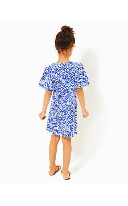 MINI ROSEN DRESS, MARTINIQUE BLUE ZEE BEBE