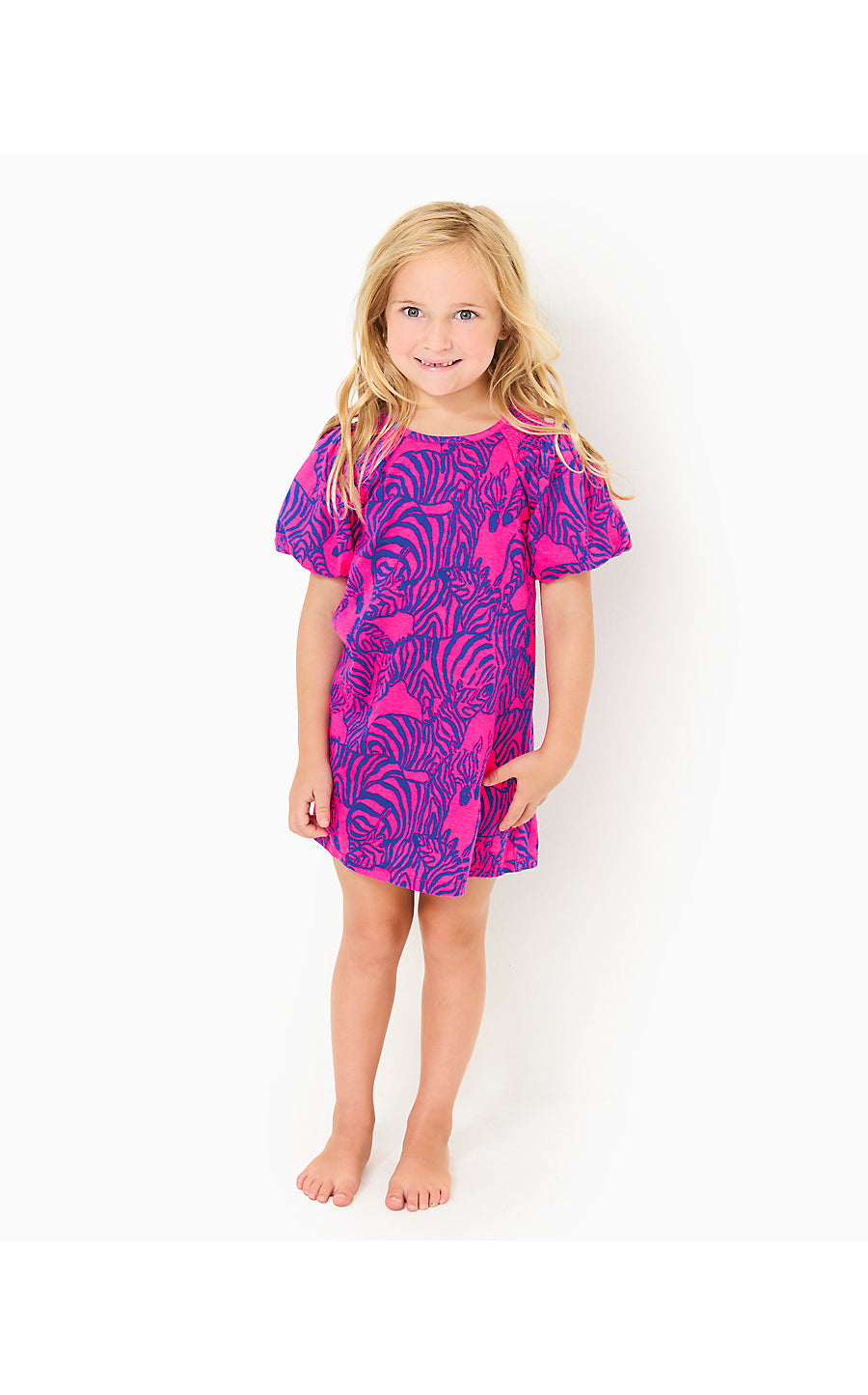 MINI ROSEN DRESS, PASSION FRUIT PINK WILD NIGHTS