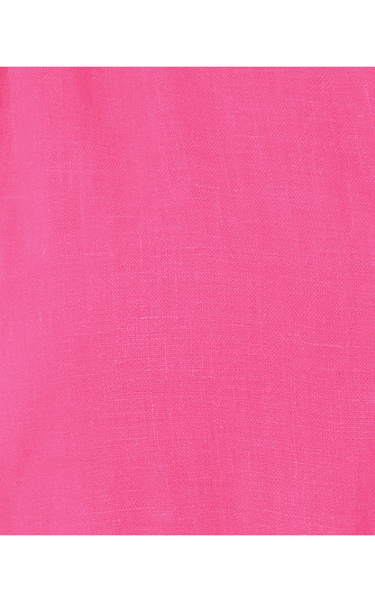DRENA LINEN DRESS, PASSION FRUIT PINK