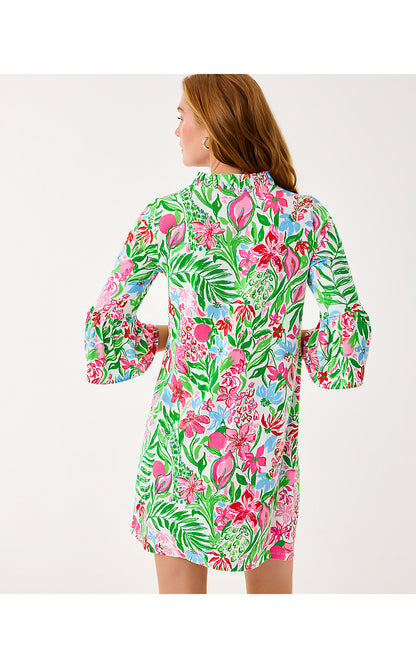 HAYES DRESS, MULTI GLOWING GARDENS